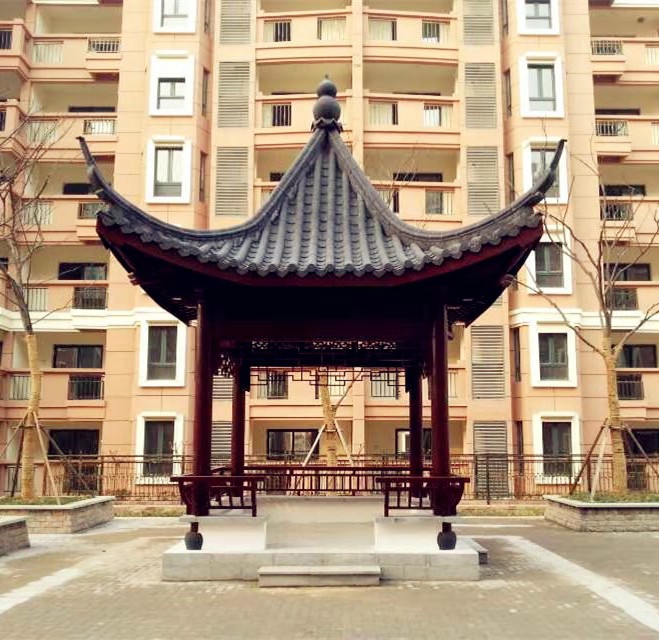 防腐木涼亭